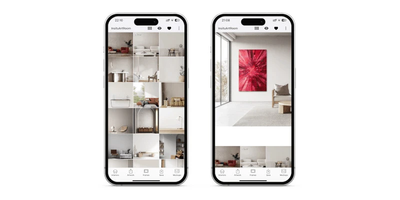 Enhance Your Artistic Presentations with the InsituArtRoom App's Art Mockup Tool
